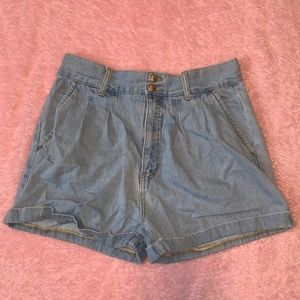 High-Waisted Denim Shorts